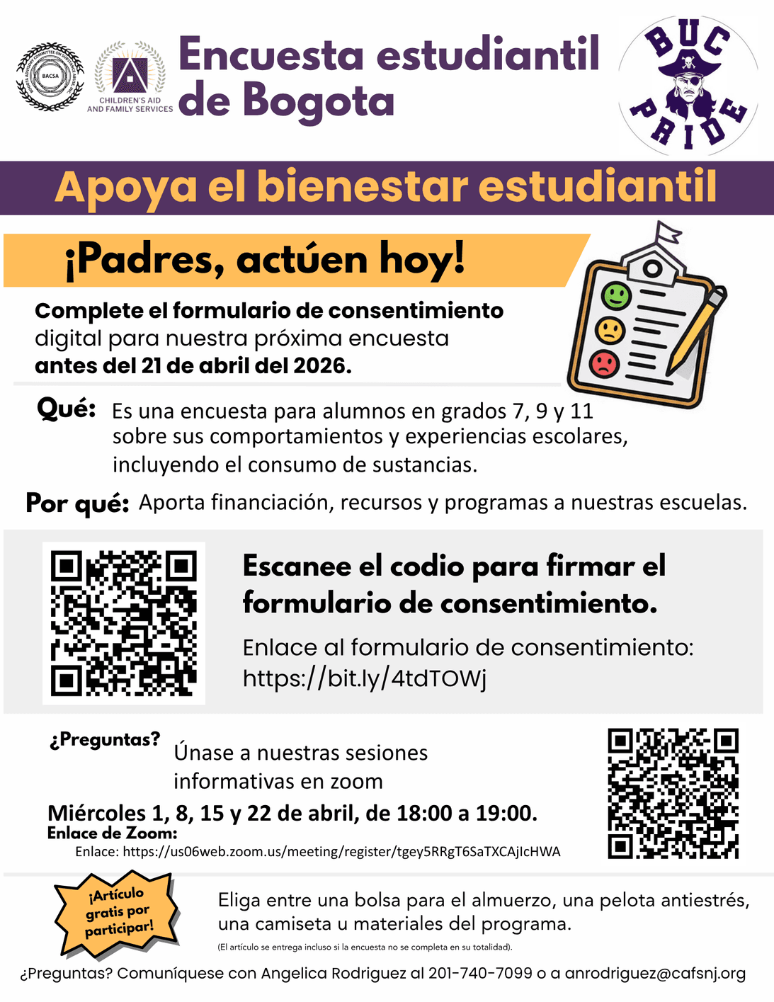 Student Survey Spanish Flyer 