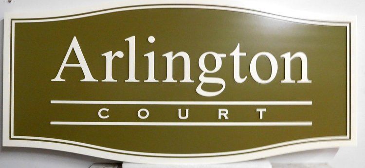 K20220 - Entrance Sign to Apartment Community, "Arlington Court"