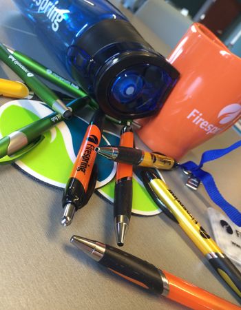 Promotional items produced in Owings Mills, Maryland.