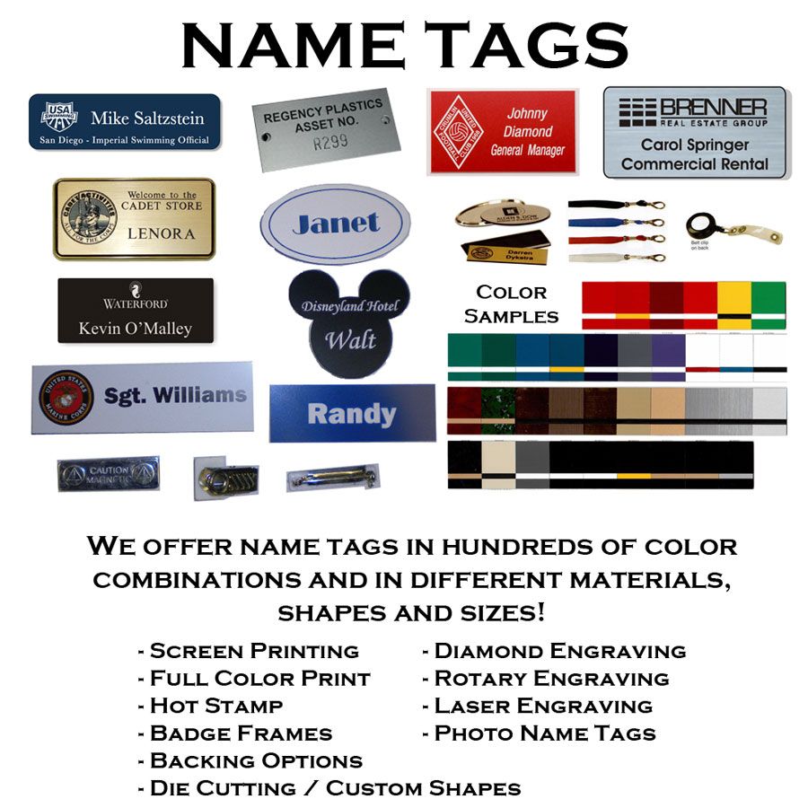 Name Tags and Badges