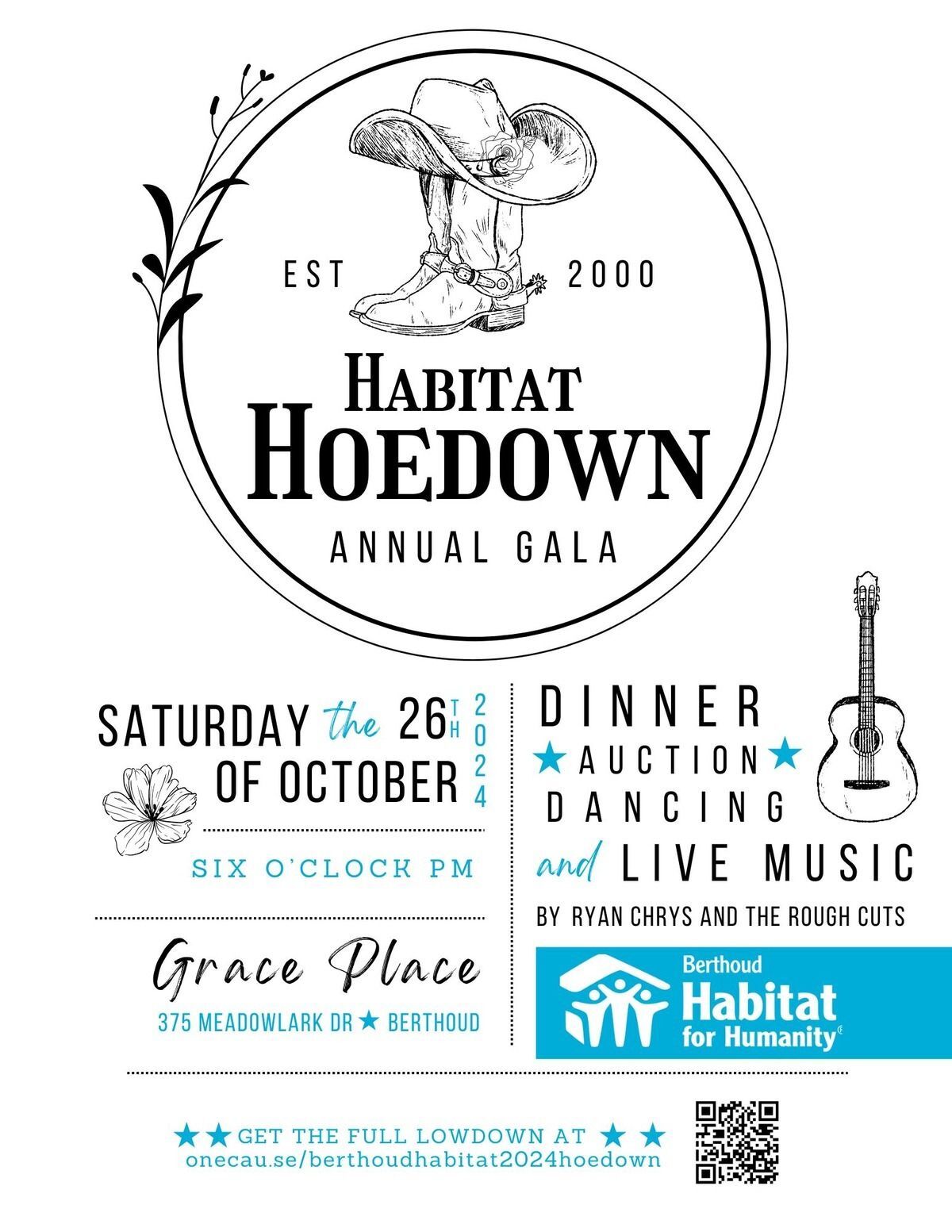 Hoedown annual Gala flyer invitation