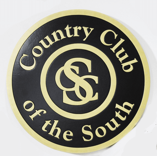 Carved 3-D Wood, Bronze, Brass, Silver or Painted Club Emblem Plaques