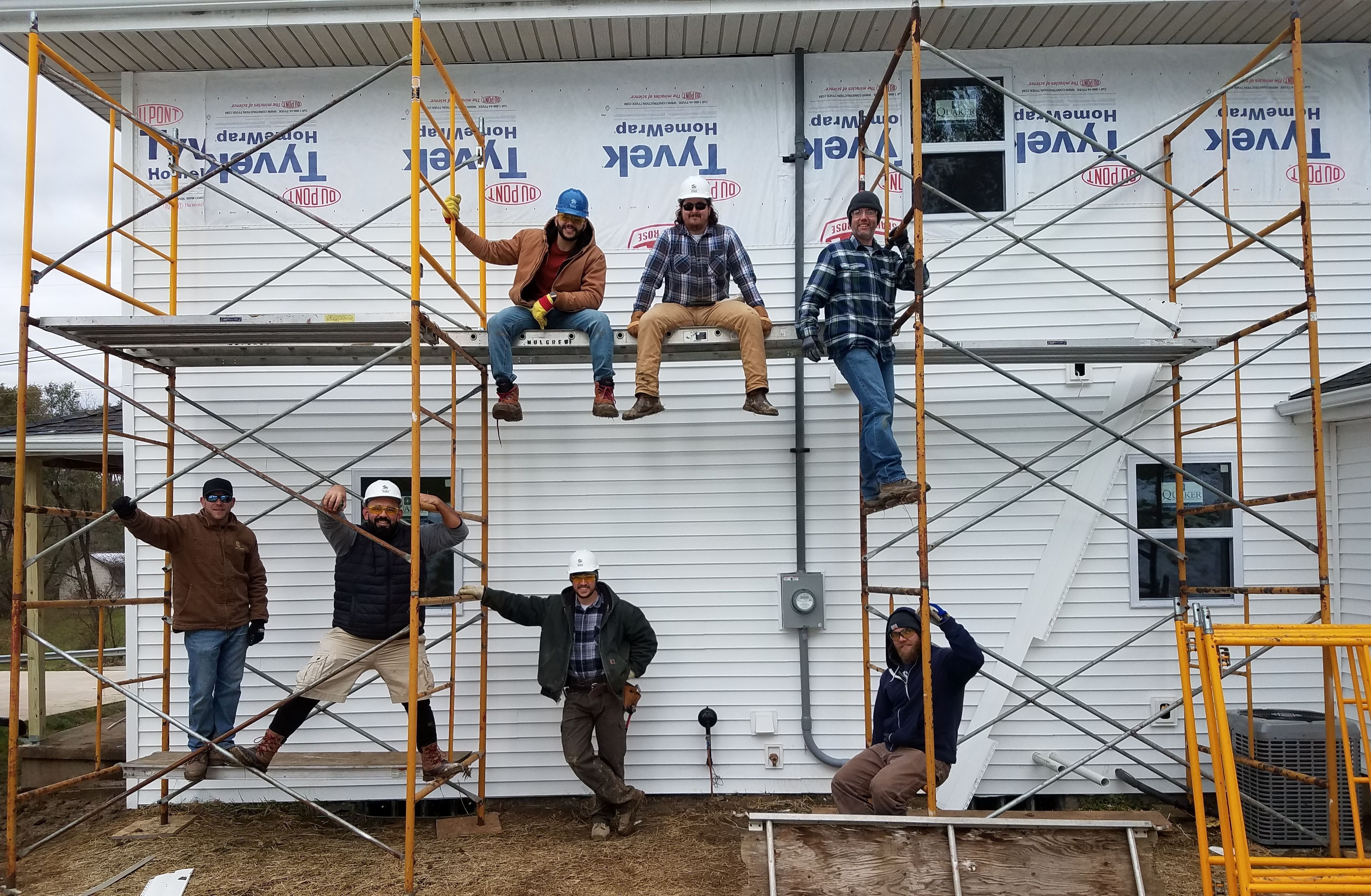 Construction Volunteers Working