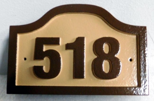 KA20876 - Carved  Apartment or Condo Unit  Number Sign