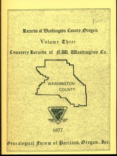 Cemetery Records of NW Washington County, Oregon, pp.294