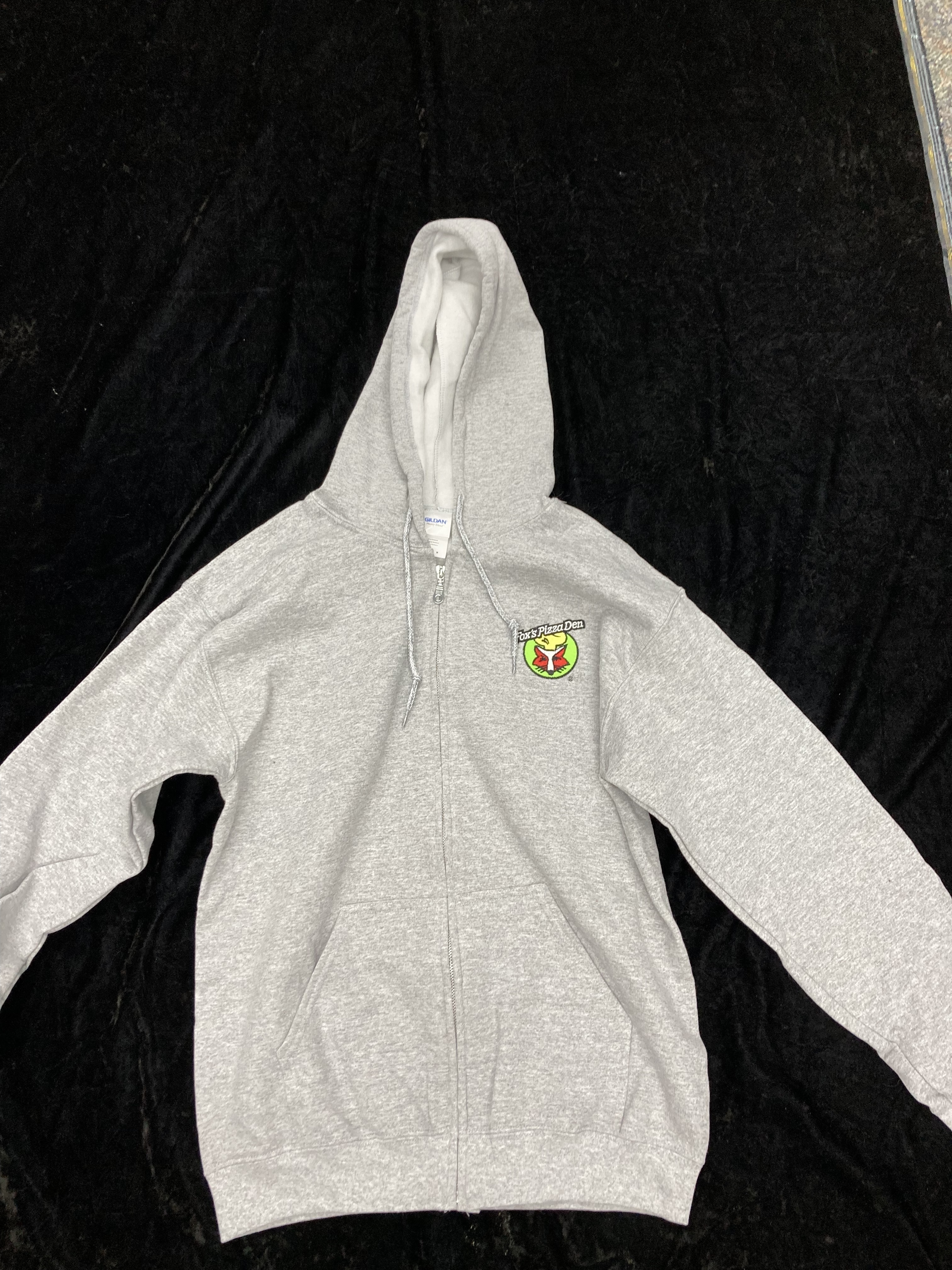 SALE Fox's Logo - Medium Light Grey Full-Zip Hoodie