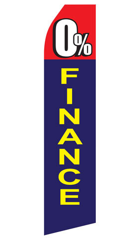 0% Finance Blue Econo Stock Flag