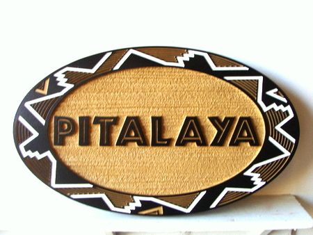 SA28346 - Carved and Sandblasted HDU Sign for Pitalaya  Crafts and Gift Shop
