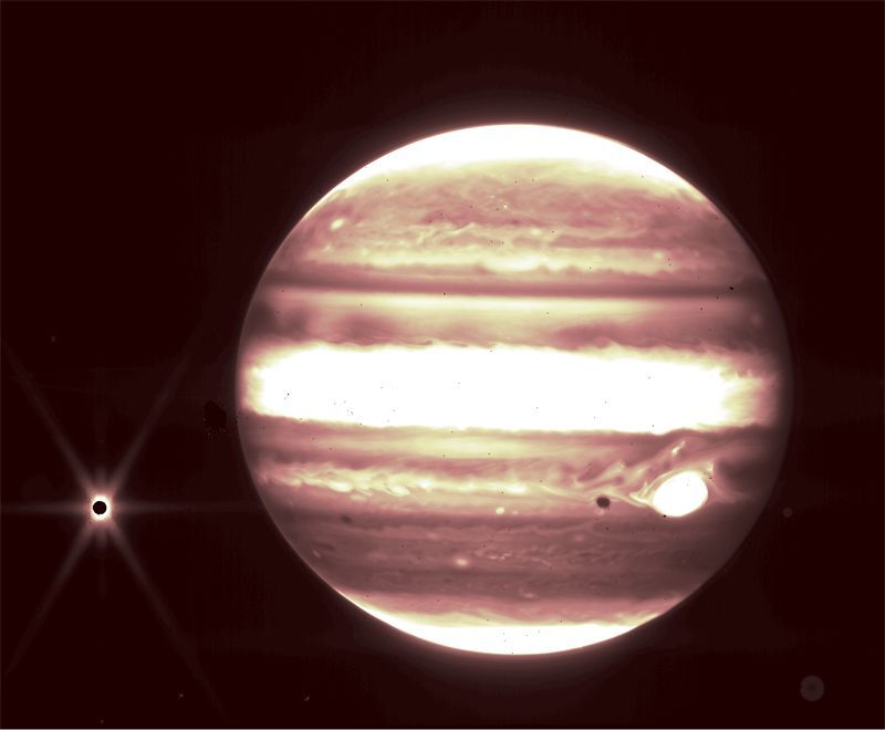 The James Webb Space Telescope captured Jupiter and Europa through its NIRCam instrument.
