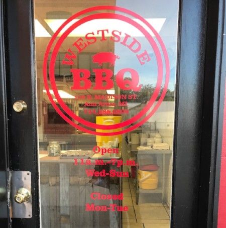 Westside Barbecue Door Vinyl