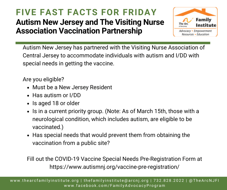Autism New Jersey and The Visiting Nurse Association Vaccination Partnership