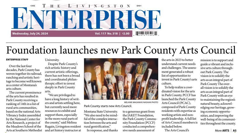 Foundation launches new Park County Arts Council