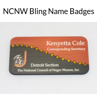 NCNW Bling Name Badges