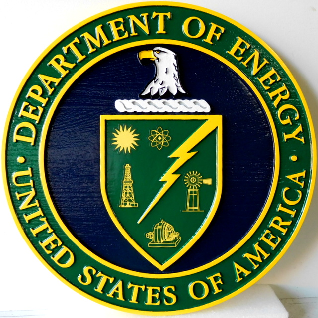 CB5030 - Seal of the Department of Energy, Multi-level and Outline Relief
