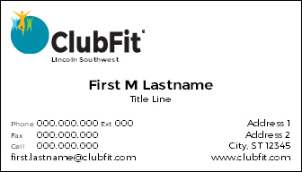 ClubFit Business Card