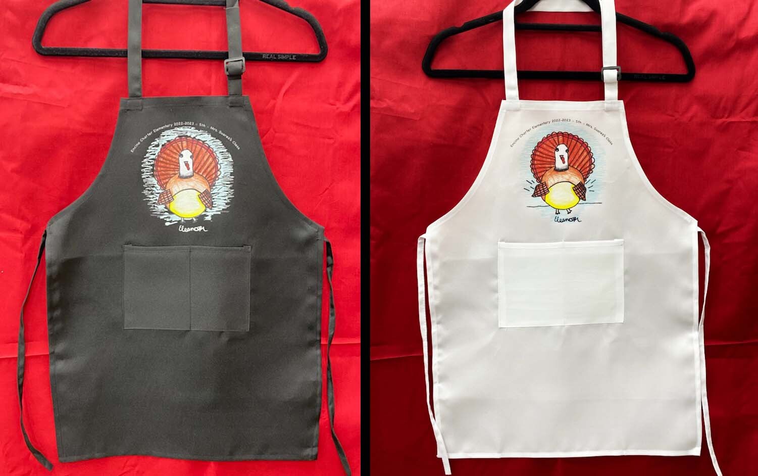 2022 Turkey Trot APRON with Your Child's Artwork - YOUTH