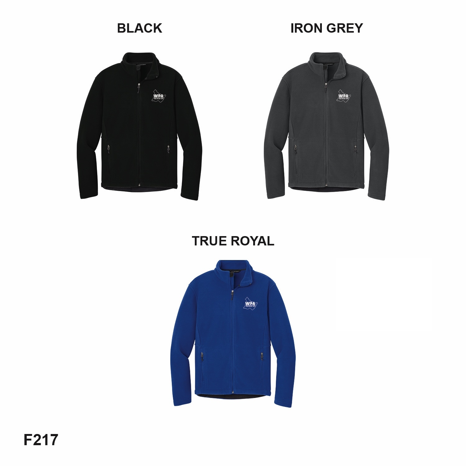 WPA COUNTY LOGO - Port Authority® Value Fleece Jacket - BLACK & WHITE LEFT CHEST