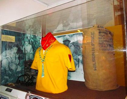 Navajo Code Talker Association shirt in NCM exhibit