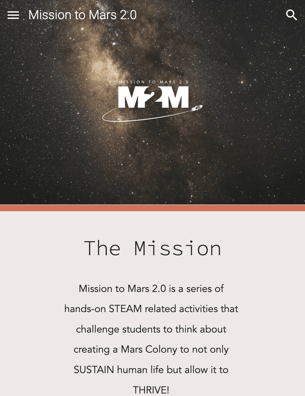 Check out the Mission2Mars Curriculum