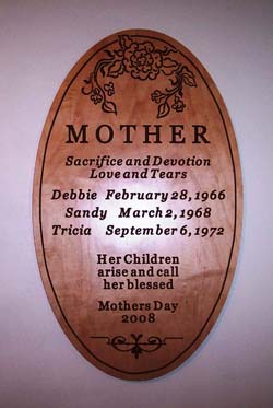WM1440 - Mother's Day Plaque, Personalized, Engraved Stained Mahogany
