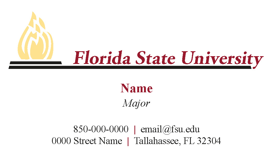 FSU Student Business Cards - Full Color NB