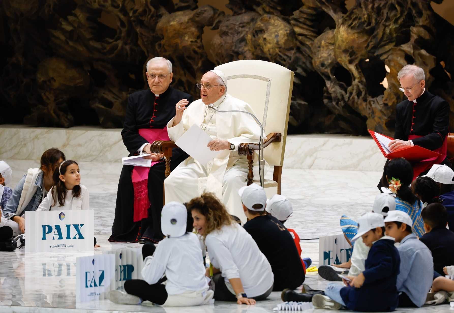 Pope and children