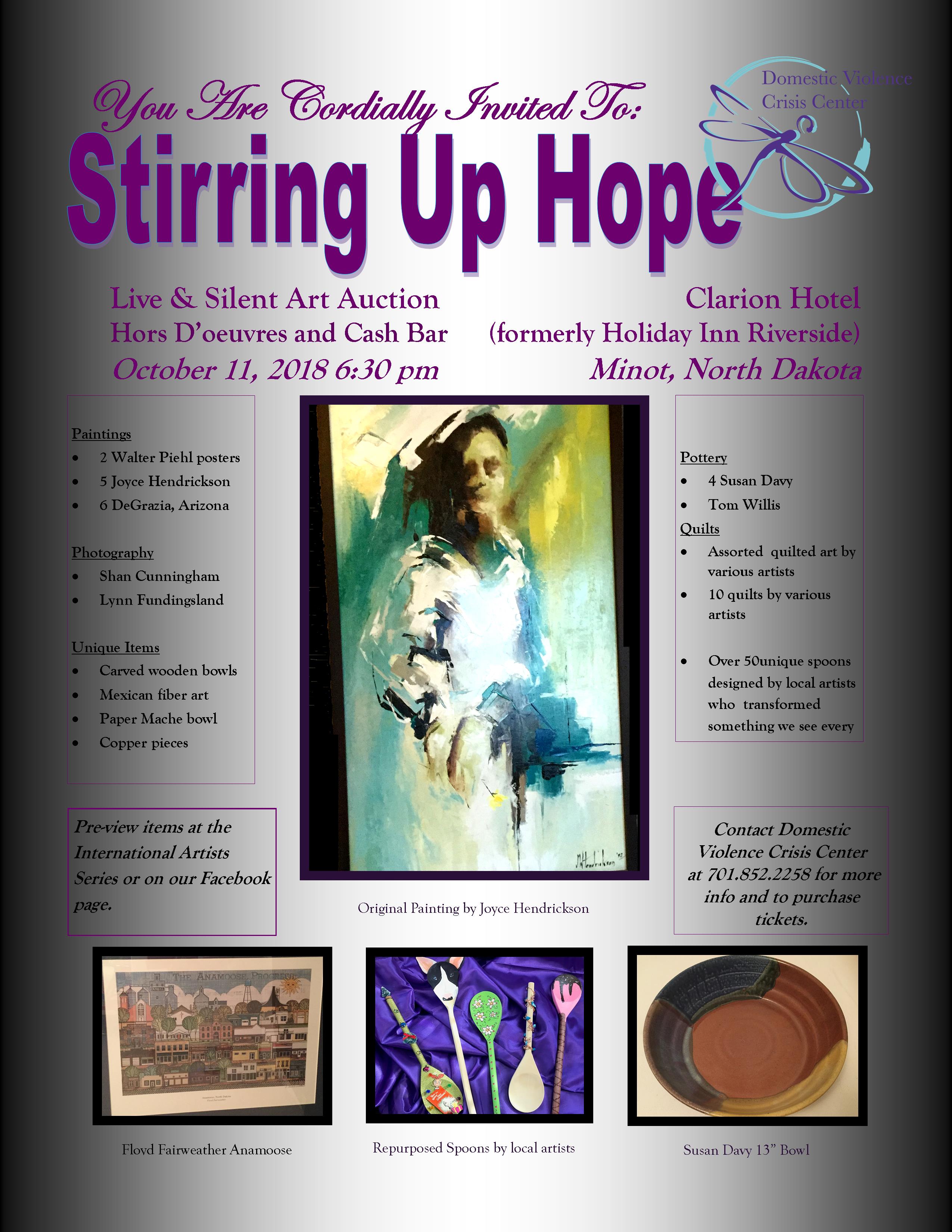 Stirring Up Hope for DVCC an Art Auction