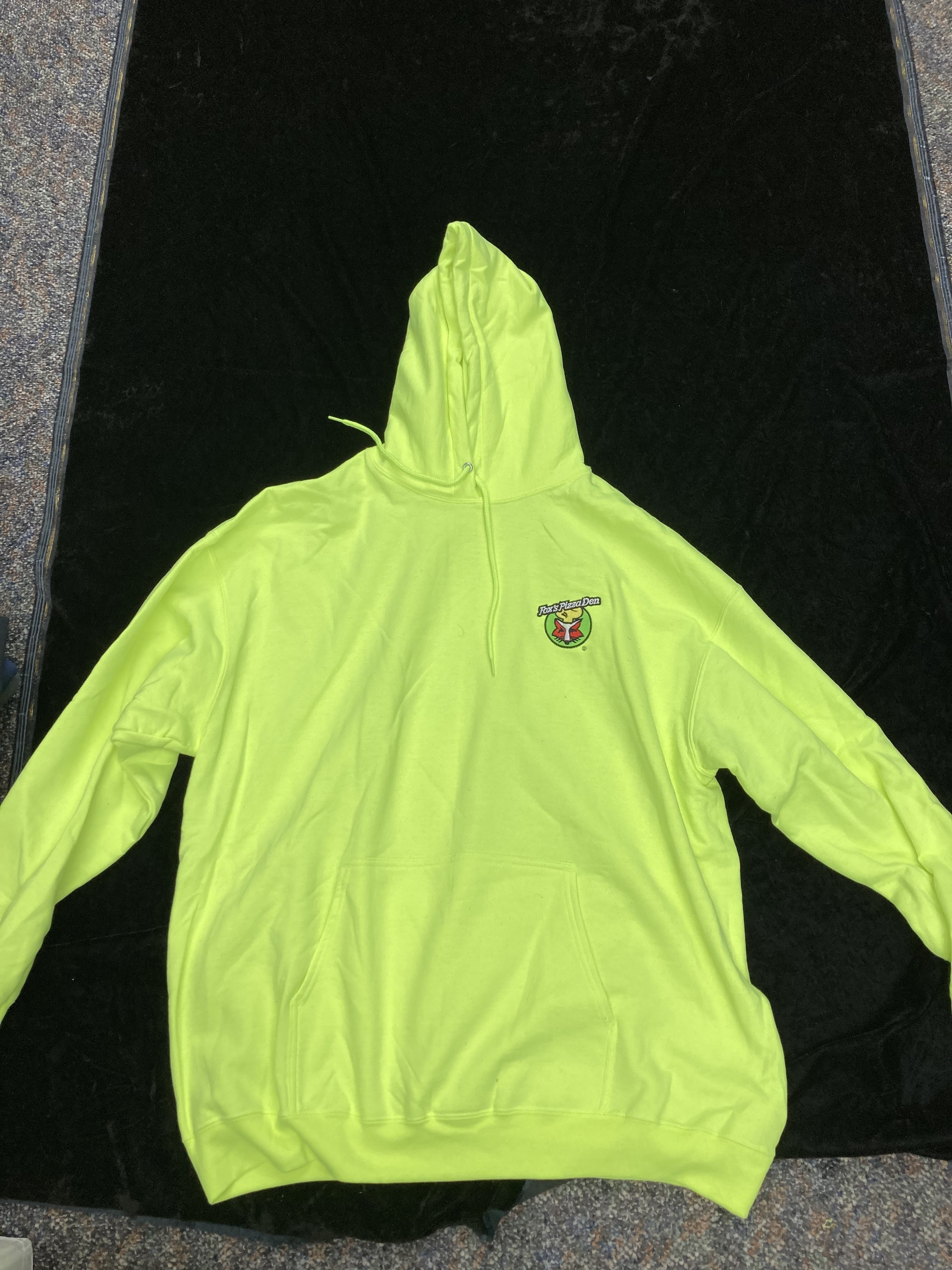 SALE Fox's Logo - 3XL Safety Green Hoodie