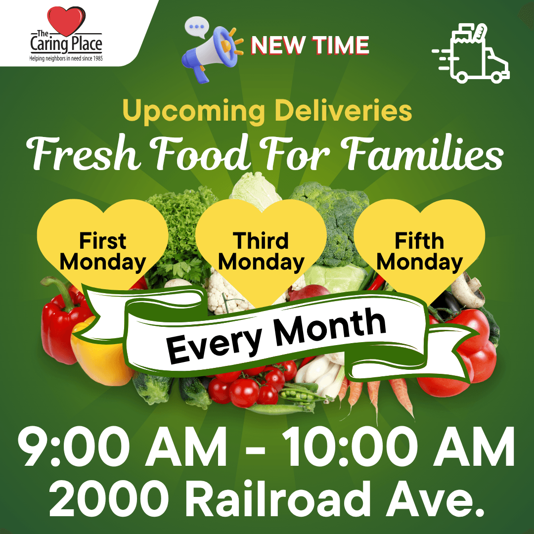 Fresh Food For Families Takes Place on the 1st, 3rd and 5th Monday of each month