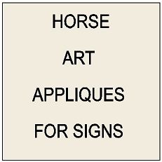 P25700 - Samples of 3-D Carved Art Appliques for Equine & Equestrian Signs