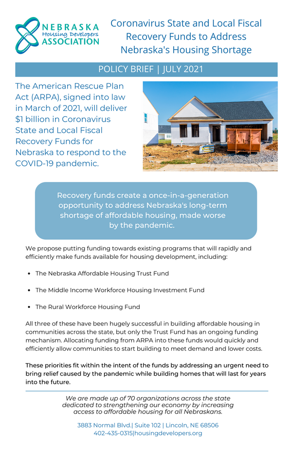 Newsroom News & Events Nebraska Housing Developers Association