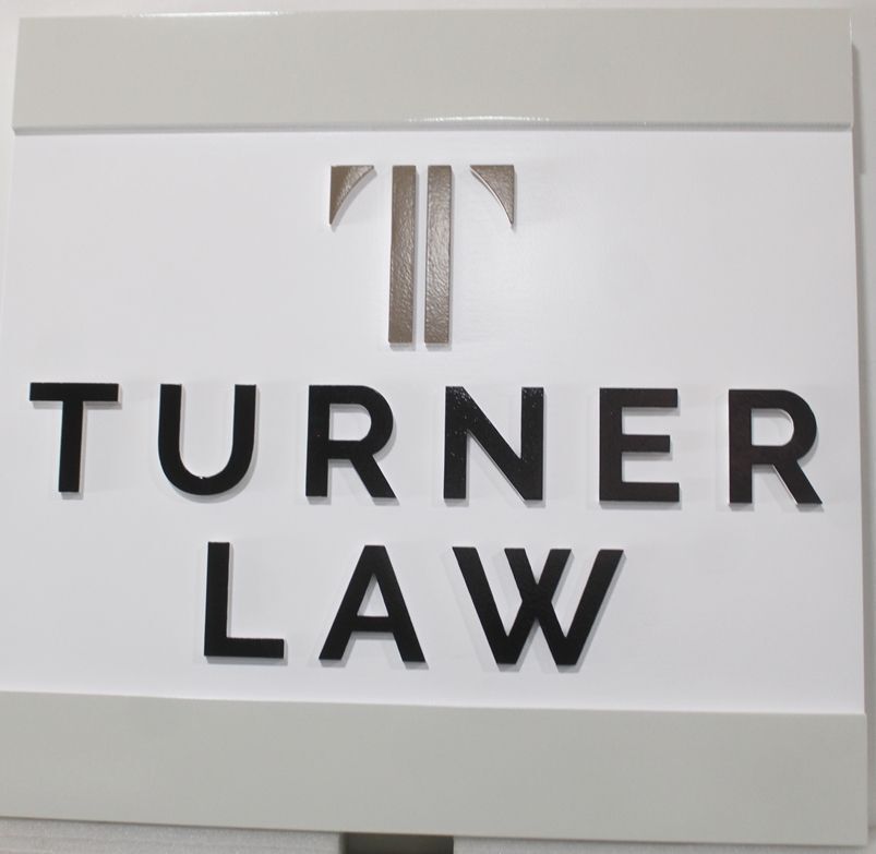 A10532 - Carved 2.5-D  Sign for the Turner Law Firm 