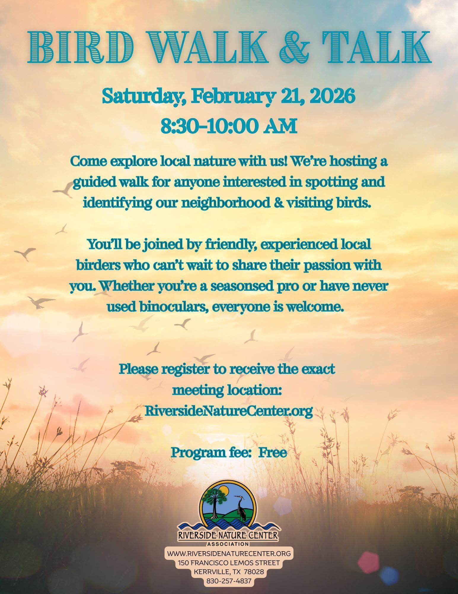 Bird Watching near me, Riverside Nature Center, Texas Master Naturalist, Kerrville, Nature lover, education about birds