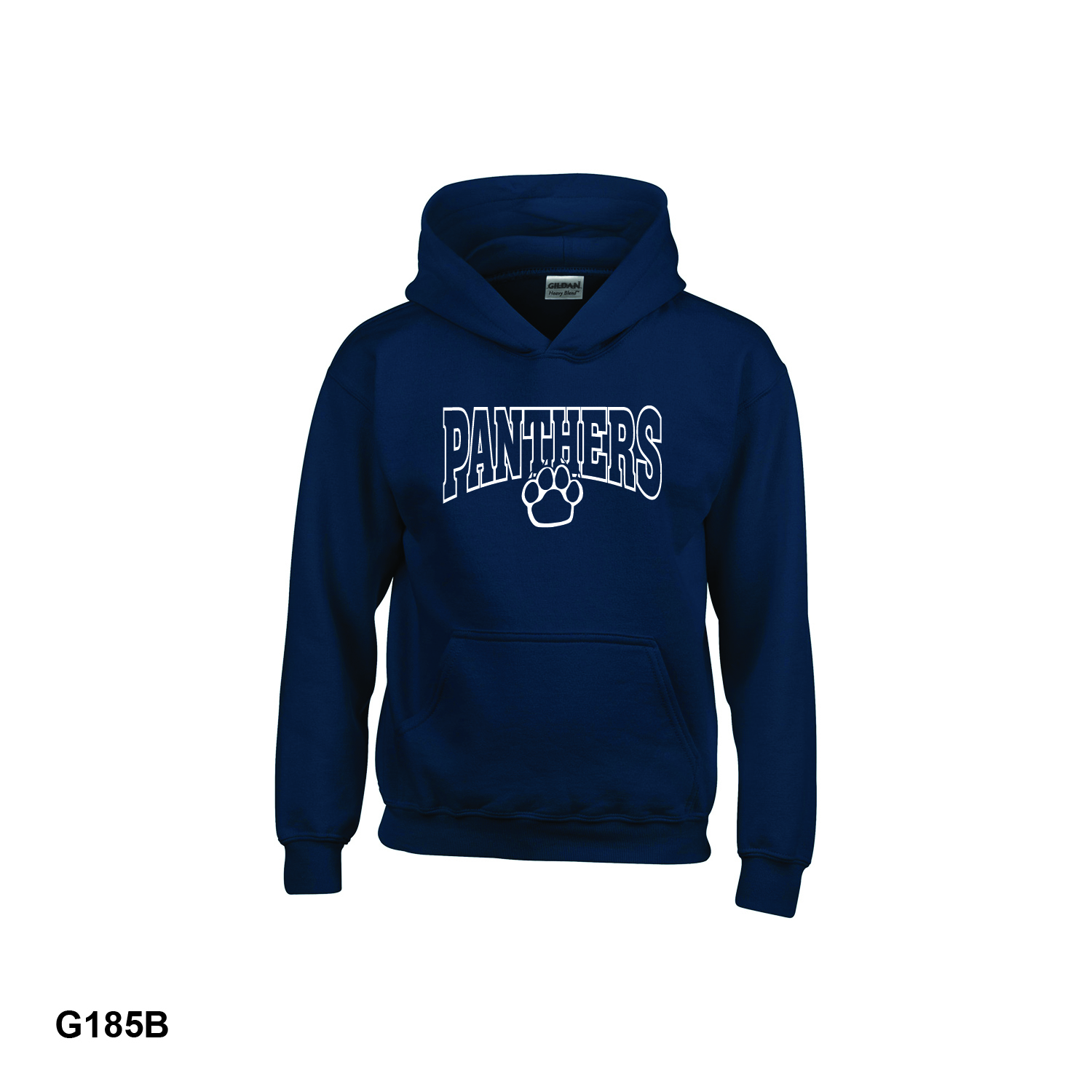 PANTHERS W/ PAW LOGO - Gildan Youth Heavy Blend™ Hooded Sweatshirt