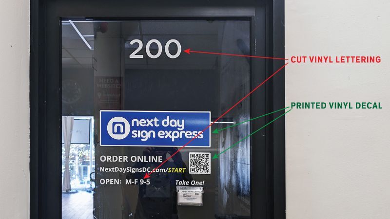 Cut Vinyl Lettering v.s. Printed Vinyl Decals