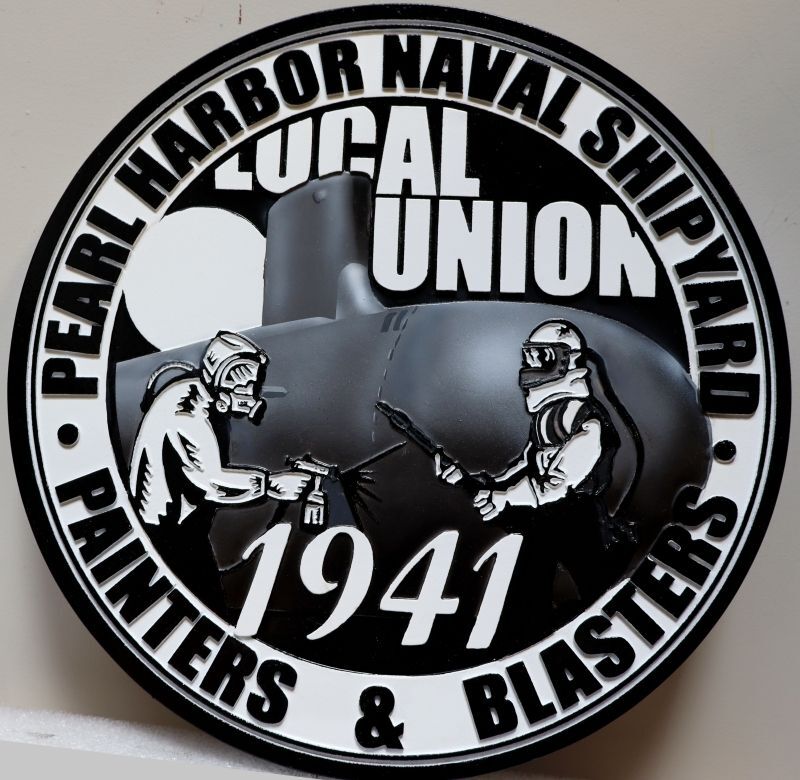 VP-1722 - Plaque of the Pearl Harbor Naval Shipyard Painters & Blasters Local Union