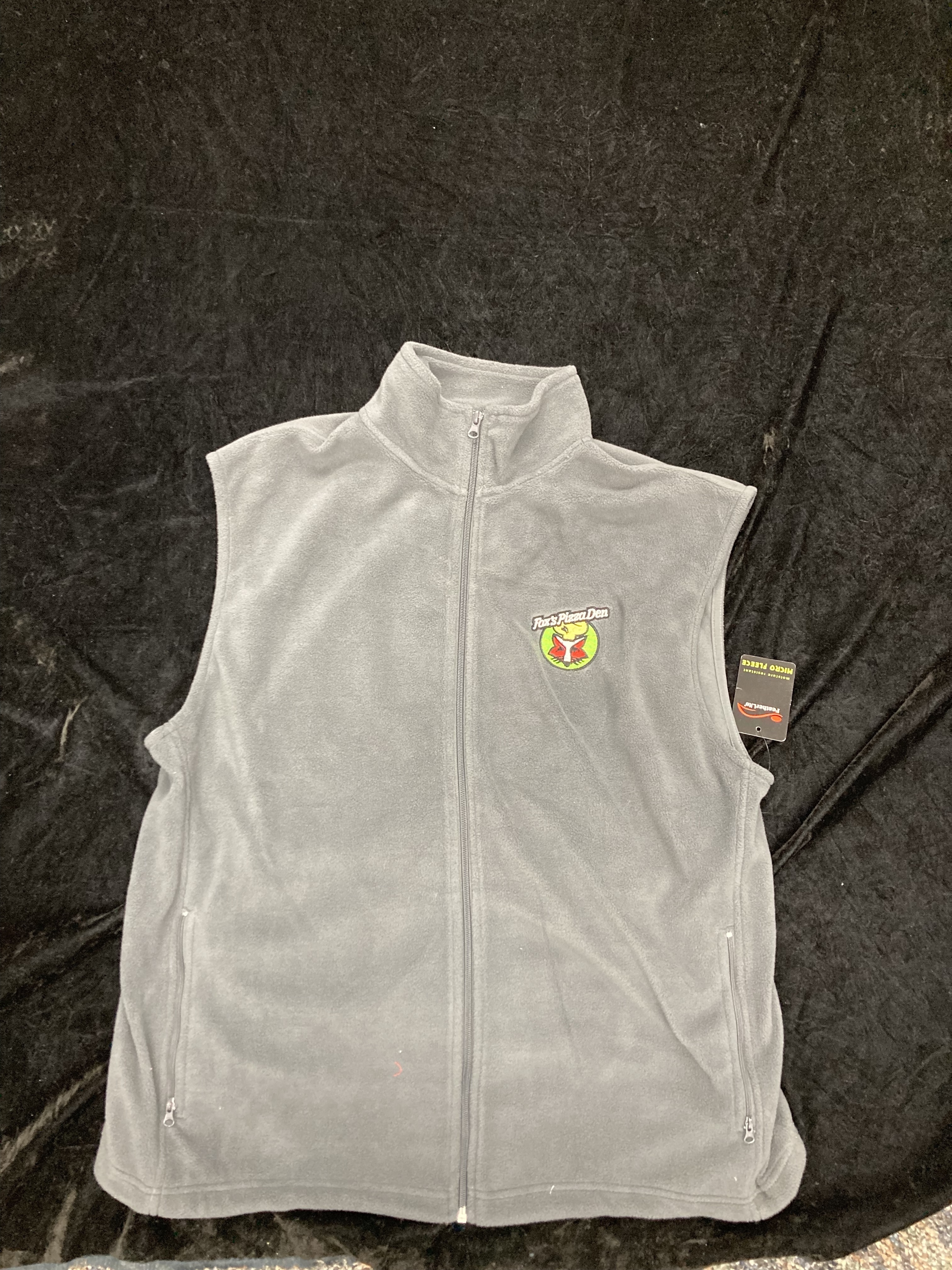 SALE Fox's Logo - XL Dark Grey Fleece Vest