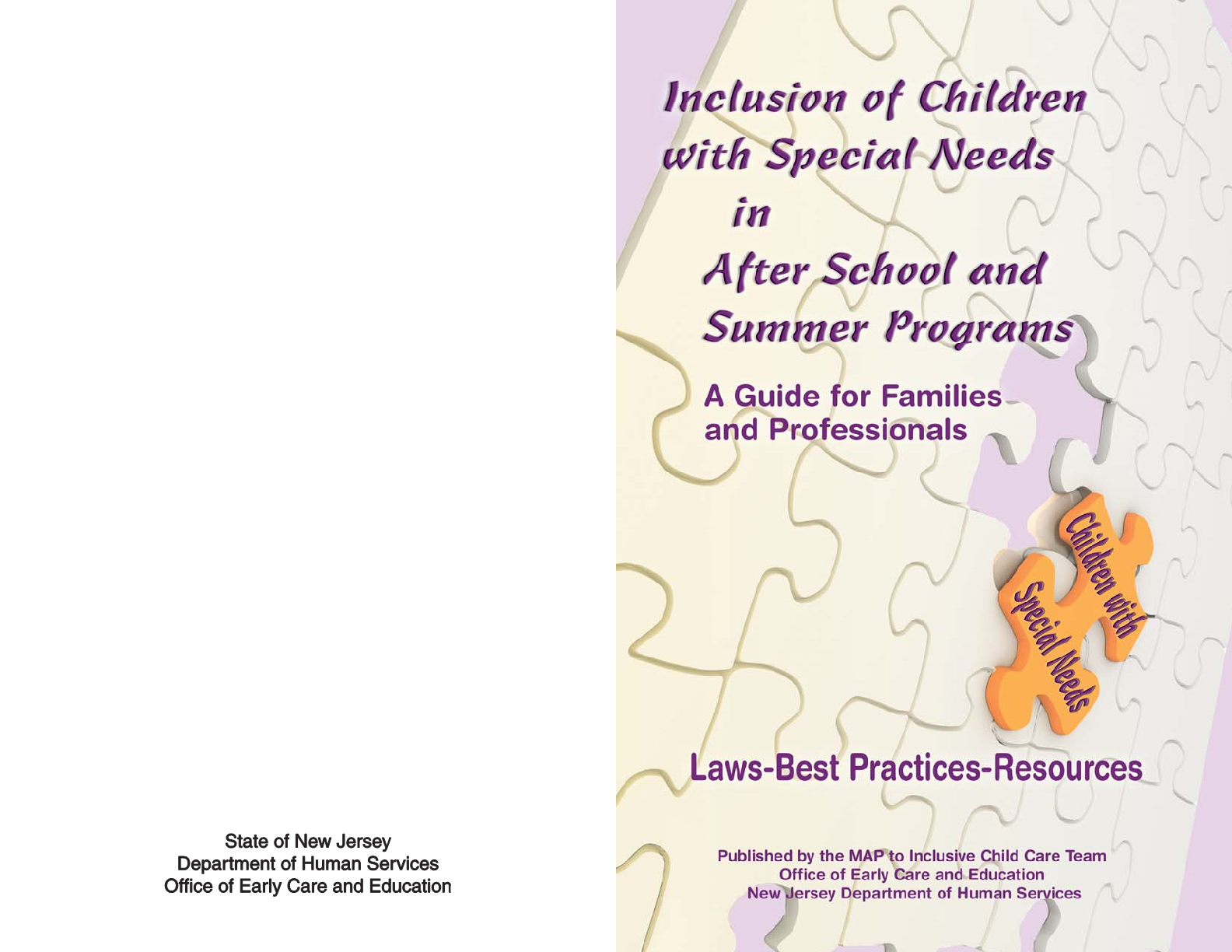 Inclusion of Children with Special Needs in After School & Summer Programs Resource Guide