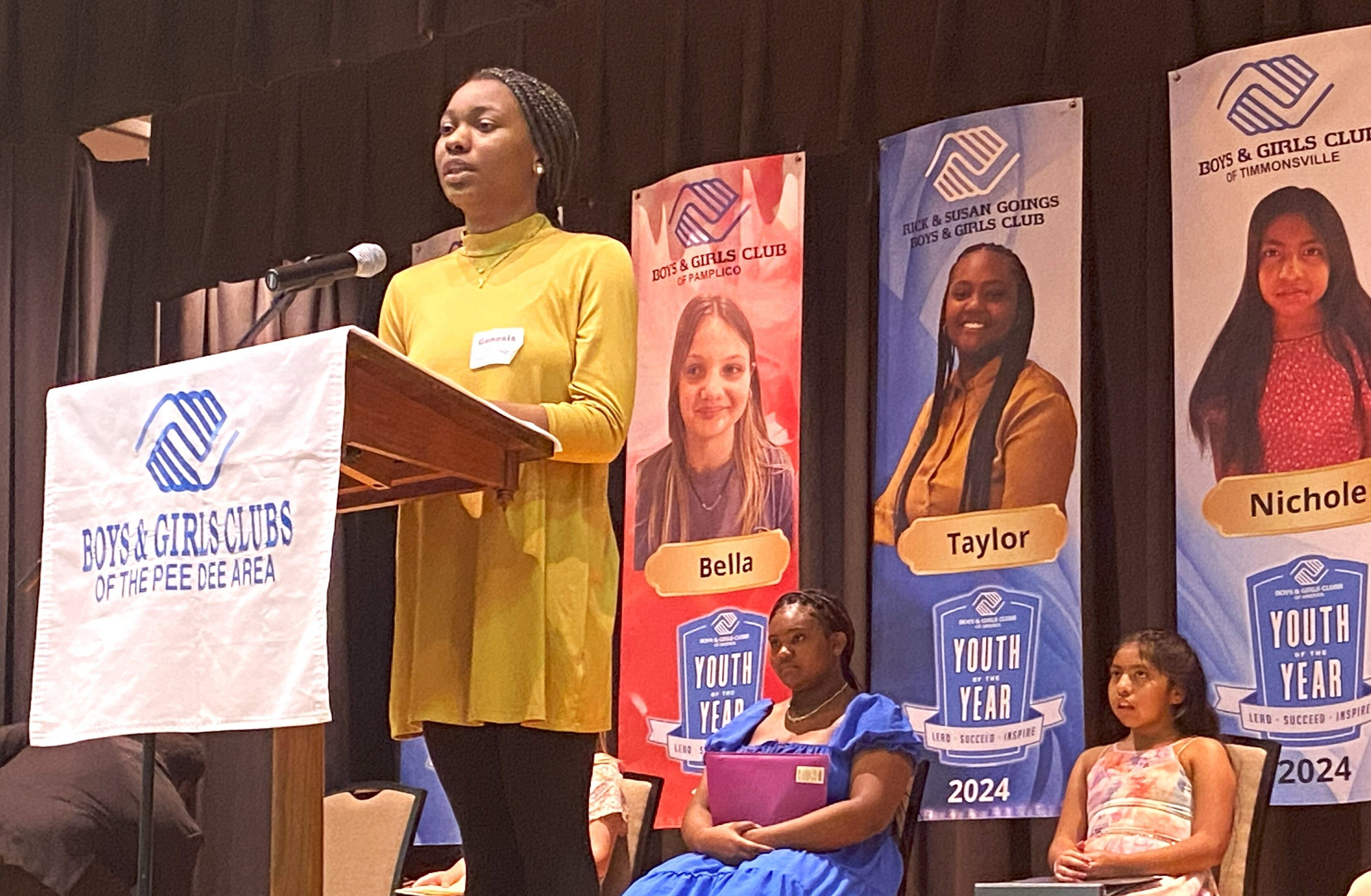 Genesis Majors was named the 2024 Boys & Girls Clubs of the Pee Dee Area Youth of the Year during the annual Steak-N-Burger Dinner on Tuesday, March 5, at First Presbyterian Church.