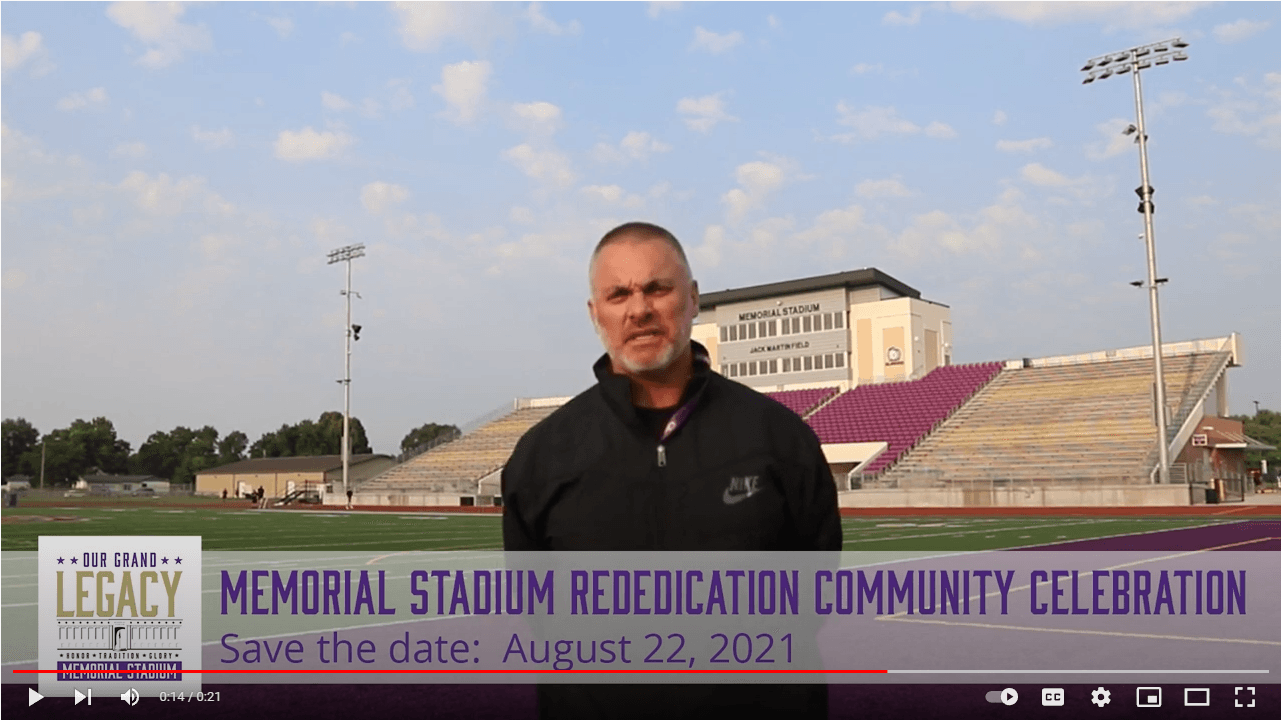 Save the Date | Memorial Stadium Rededication Community Celebration - GISH Football