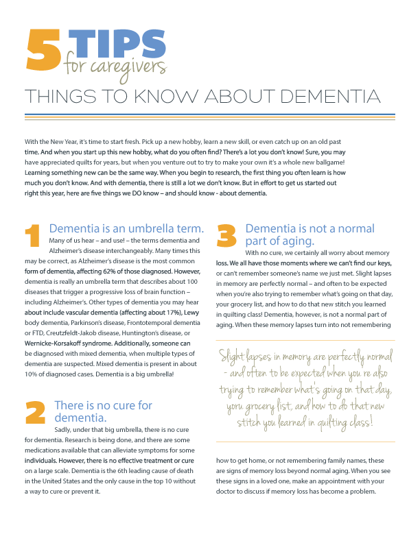 5 Tips for Things to Know About Dementia