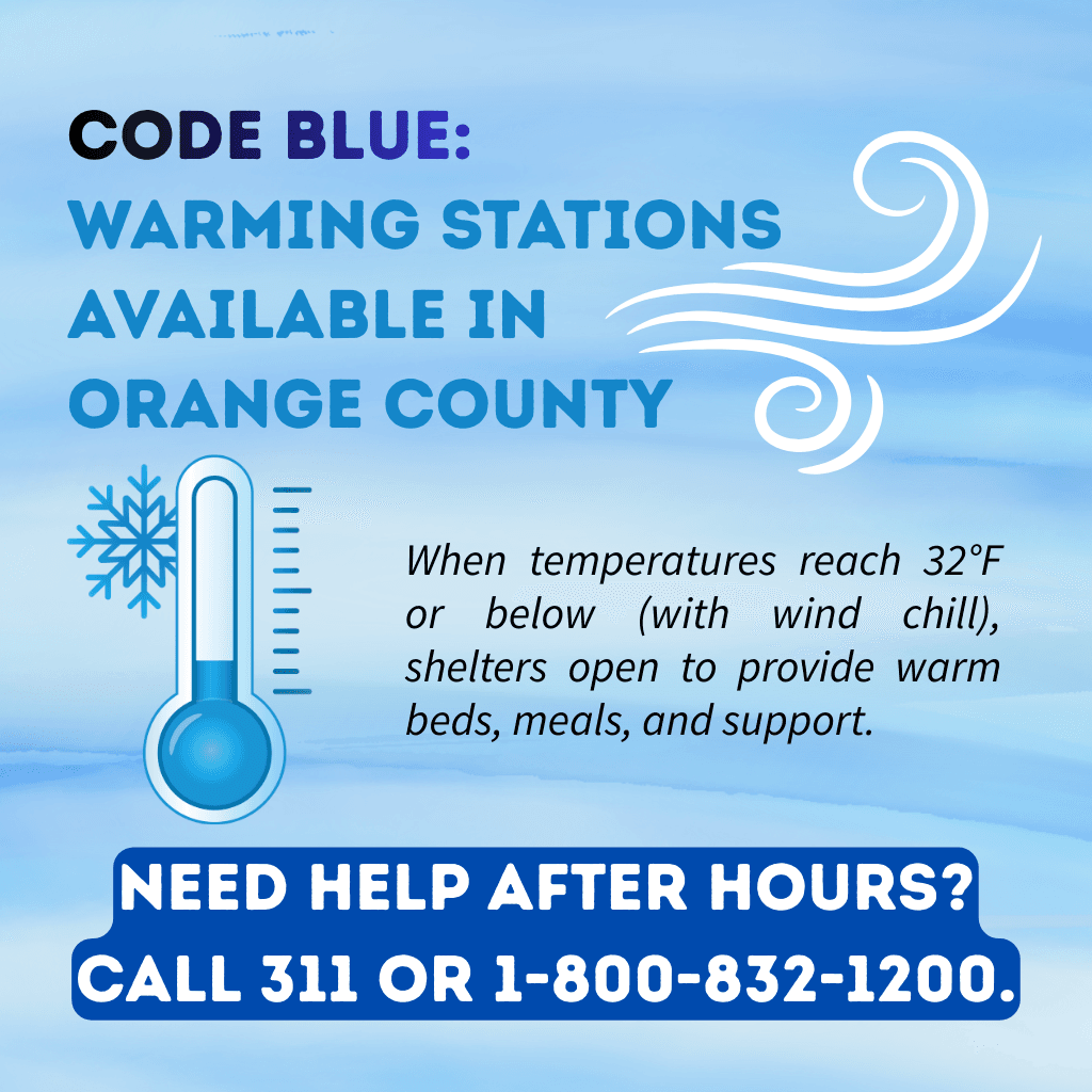 Need assistance finding a warm, safe place?