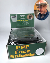 Face Shields Point-of-Purchase (POP) Display (35 Shields) - FREE SHIPPING