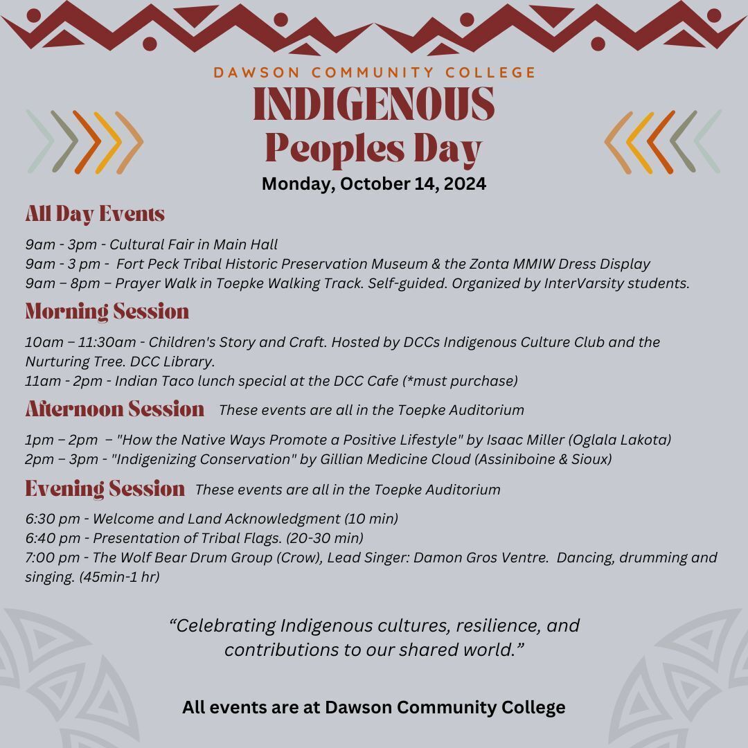 DCC's 5th Annual Indigenous Peoples' Day!