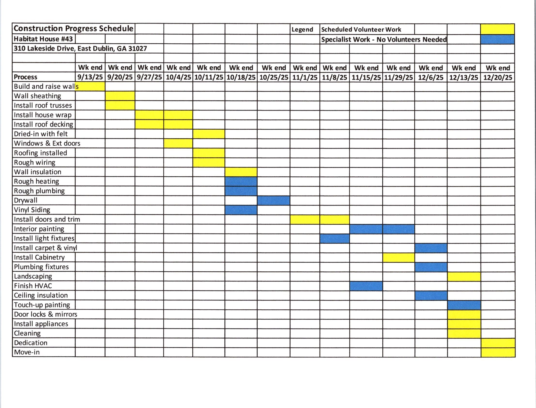 Schedule
