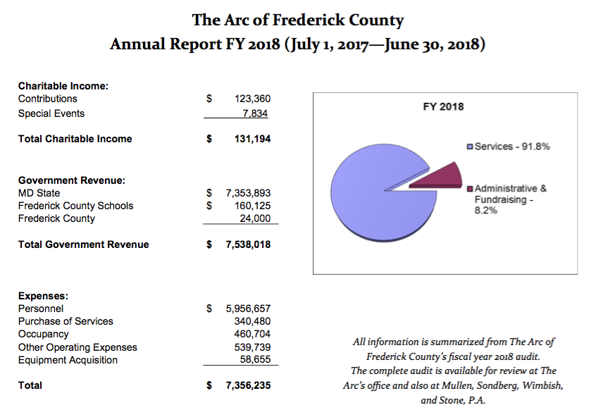 FY 2013 Annual Report Financial Page
