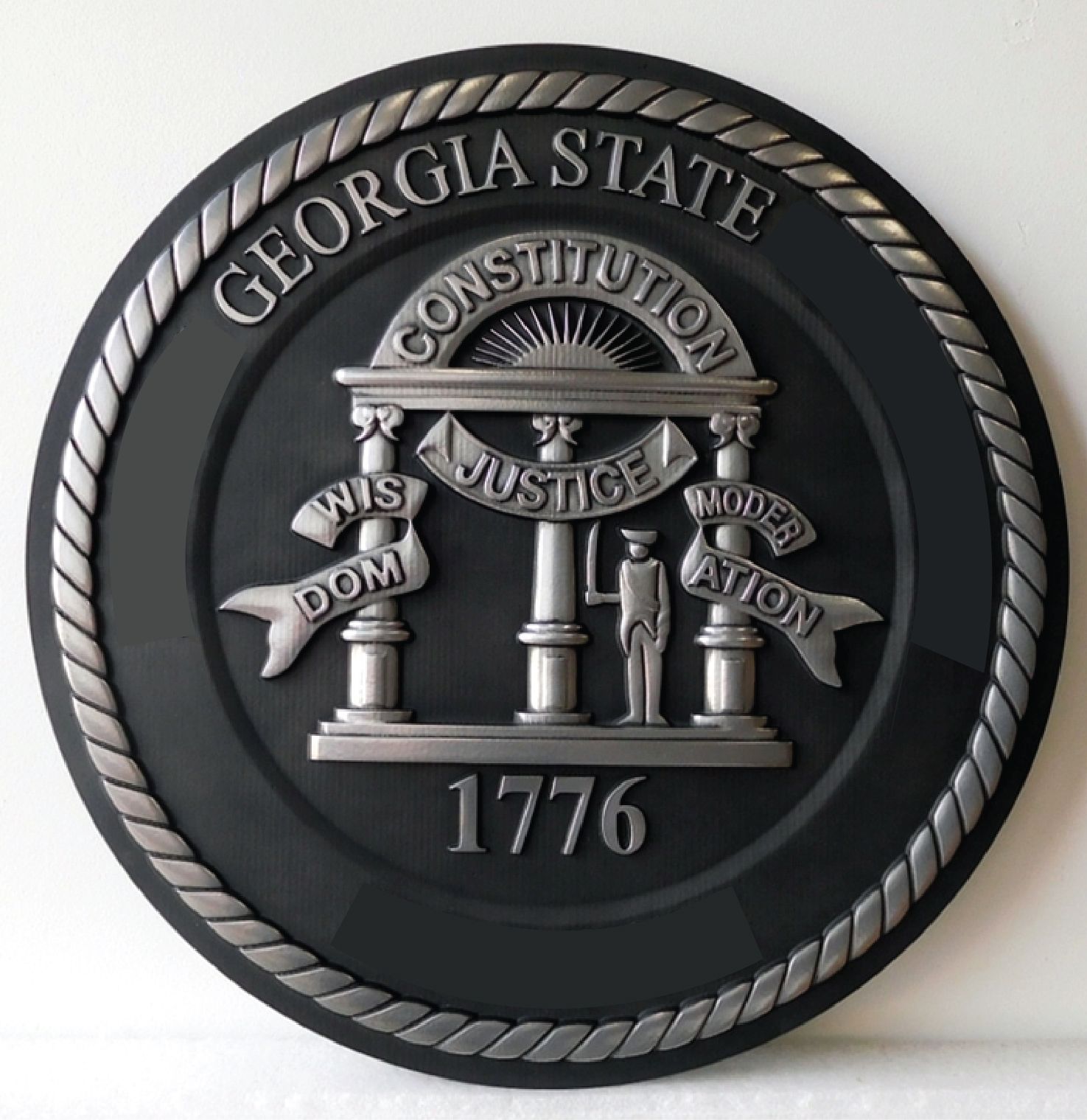 GP-1075 - Carved Plaque of the  Seal of  a State Court of the State of Georgia