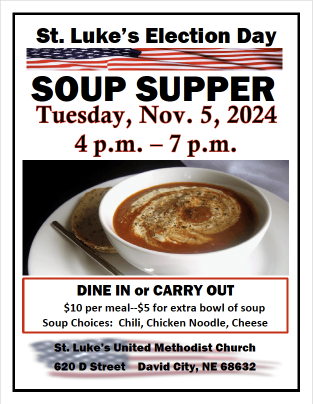 St. Lukes United Methodist Church Election Day Soup Supper