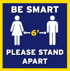 04 - Floor Decal - Be Smart Stand Apart