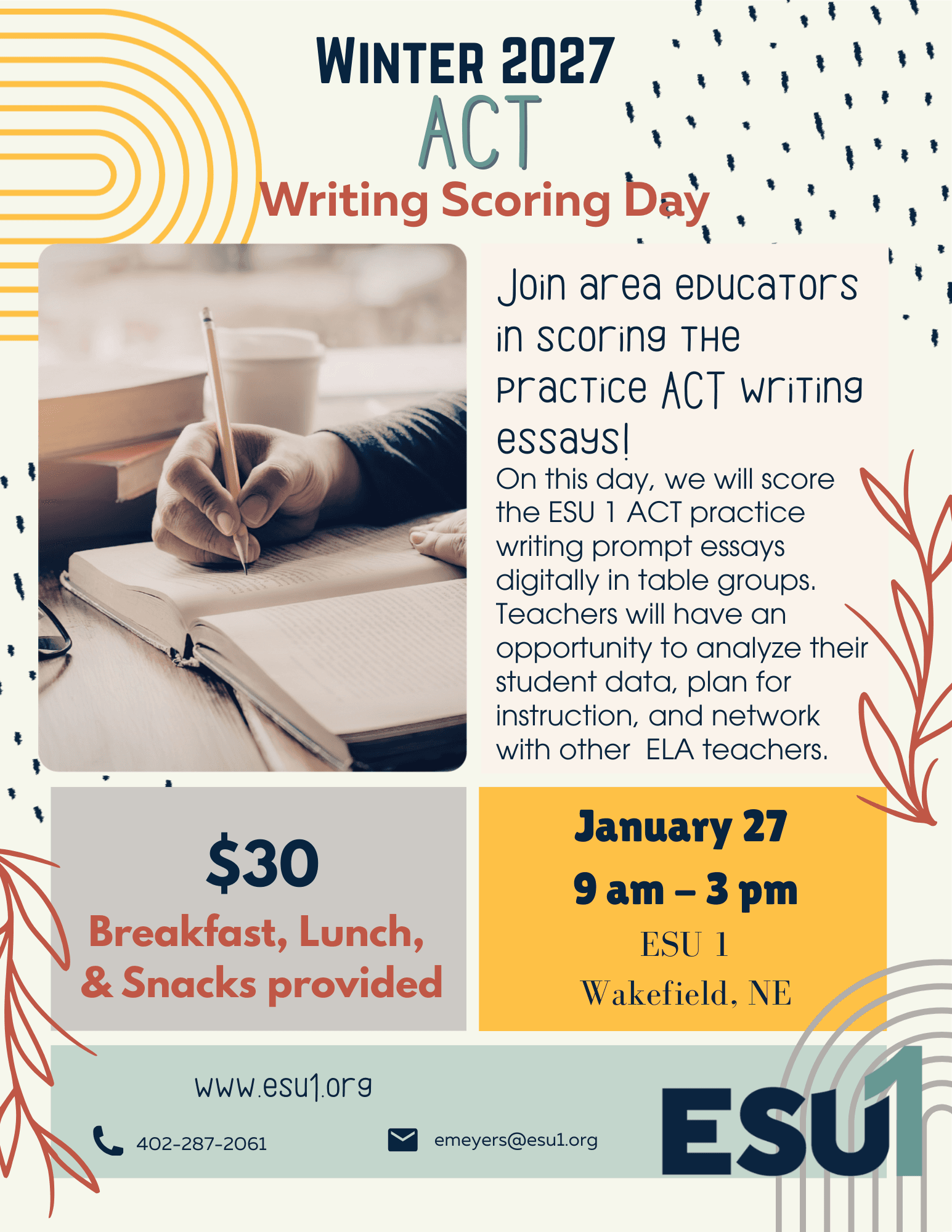 1.27.27 ACT Writing Scoring Day Flyer